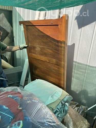 Respaldo de madera cama plaza y media