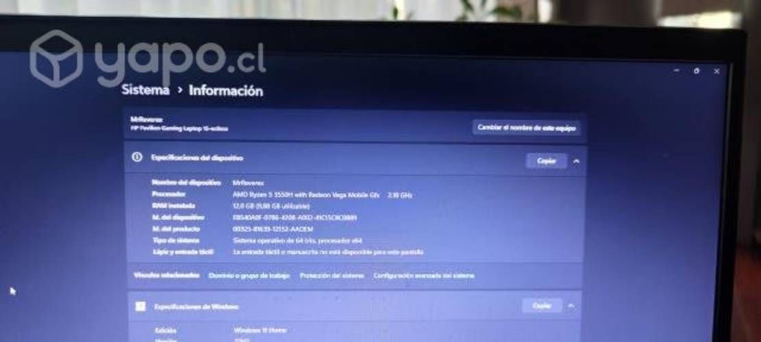 HP Pavilion Gaming GTX 1050 3gb - 12gb RAM