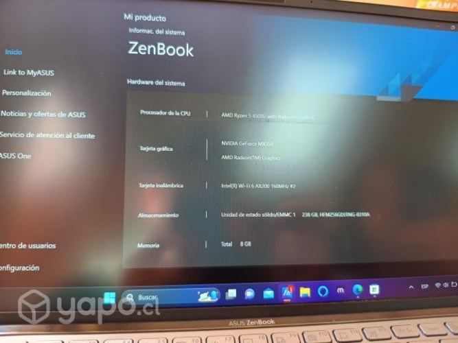 NOTEBOOK ASUS ZEMBOOK 14(precio conversable)