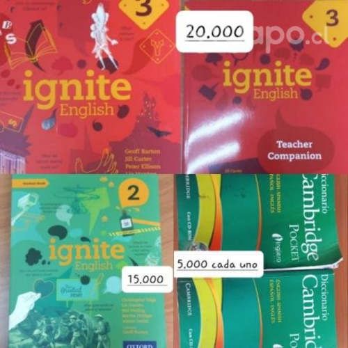 Textos y diccionario en ingles