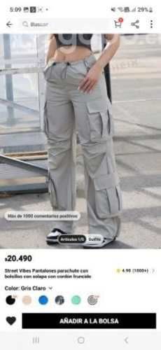 Pantalón cargo ajustable