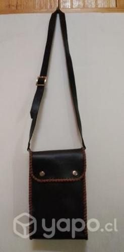 Bolso de cuero negro para herramientas