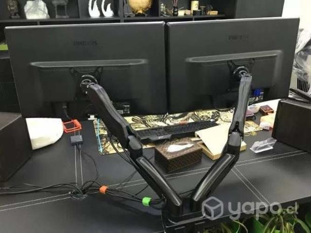 Soporte Ergonómico De Mesa Tv/monitor 2 Brazos