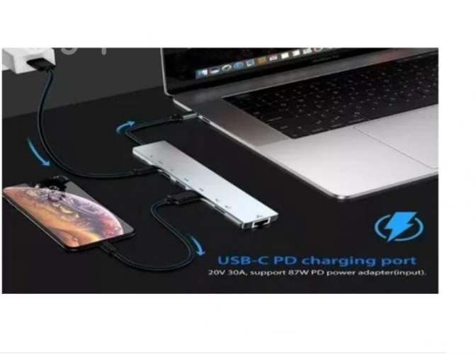 Adaptador Hub Usb Tipo C 8 En 1 Para Macbook Air P