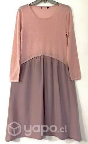 Vestido Elástico Marca FBO Italy Talla M/L Rosa