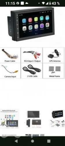 Radio android bluetooth con gps pantalla touch