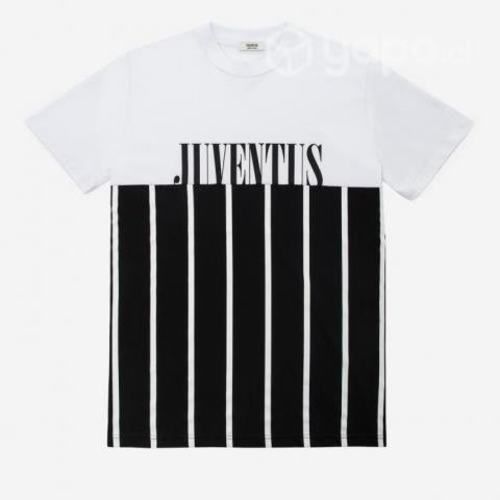 Hermosa Polera Juventus Unisex Rayas Negras C/ Est