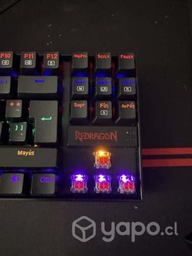 Teclado Gamer Redragon Kumara switches red