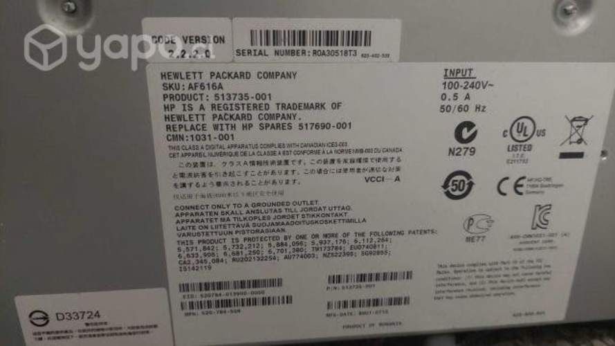 KVM HP AF616A / Display HP 612371-B31