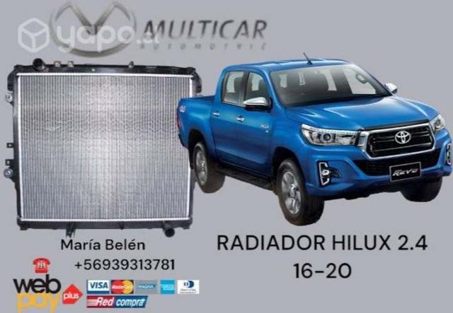 Radiador motor hilux 16-20 2.4