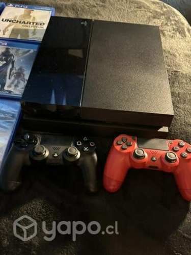 Ps4 fat con juegos y control