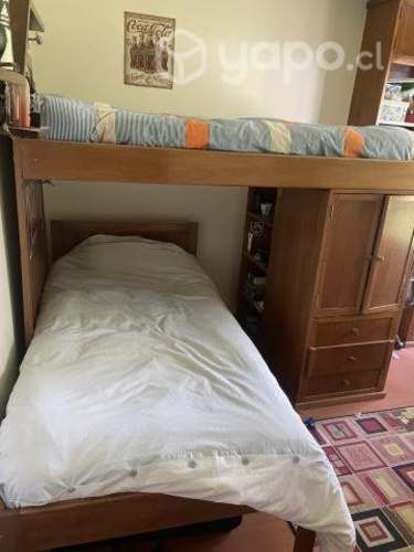 Camarote de madera dos piezas