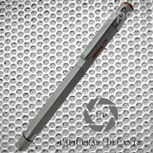 Lapicera pluma fuente Rotring 600 clásica plateada