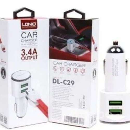 Cargador Auto Doblecarga 3.4amp+cable Lightning