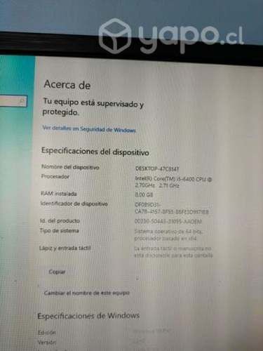 Pc de escritorio lenovo thinkcentre
