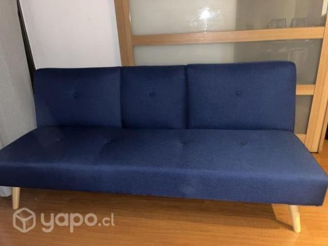 Futon Azul con posavasos