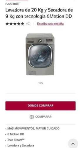 Lavadora LG 20 kilos