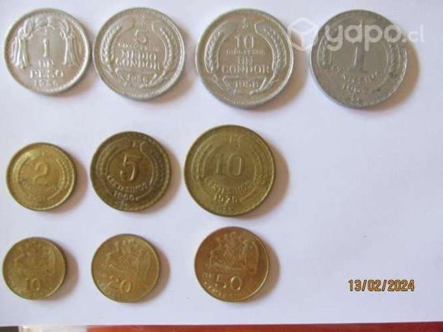 Colección de monedas chilenas