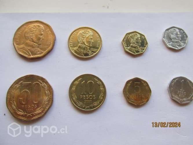 Colección de monedas chilenas