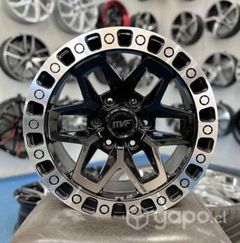 Llantas 17x9 6x139 MF negra plateado para dmax hil
