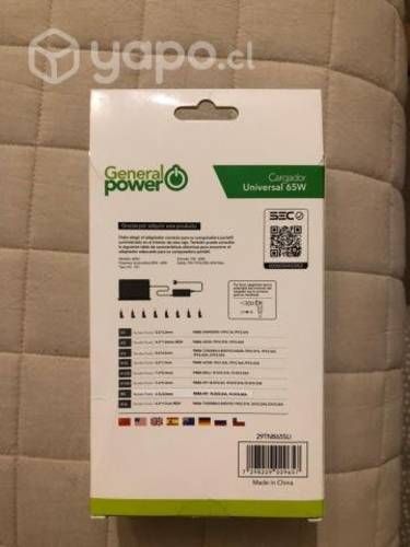 Cargador de Notebook Universal 65W