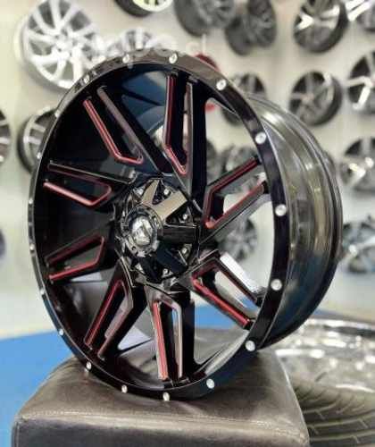 Llantas 20x9 6x135 y 6x139 Fuel negra rojo f150 si