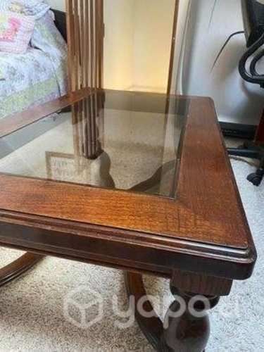 Mesa de centro de madera de castaño