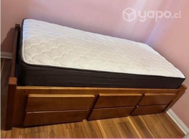 Práctica cama con 6 cajones