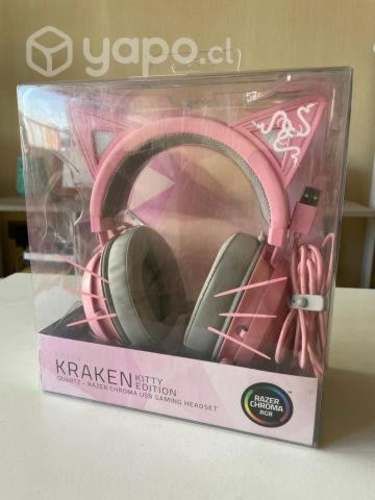 Audífonos Gamer Razer Kraken Kitty Chroma Rosado