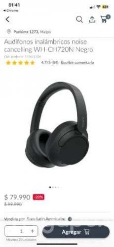 Audífonos Sony noise canceling