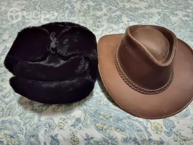 Sombrero ruso y sombrero de cuero