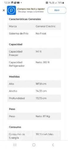 Refrigerador General Electric