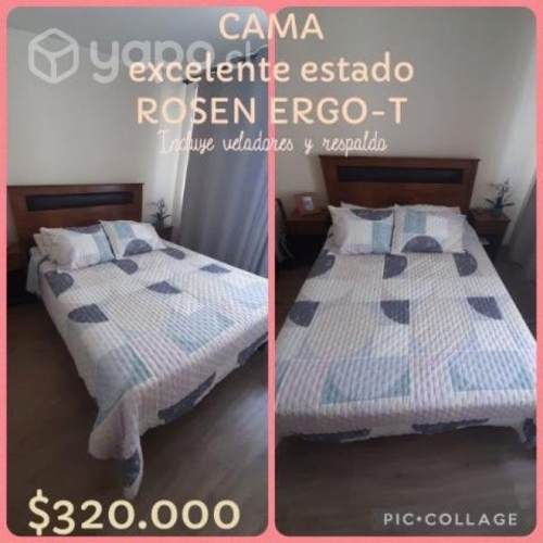 Cama 2 plazas marca Rosen modelo Europeo ErgoT
