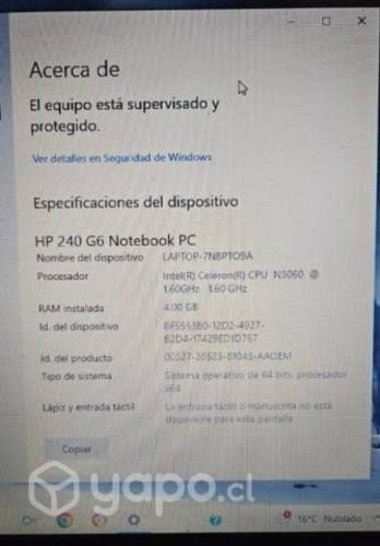 Notebook más escritorio