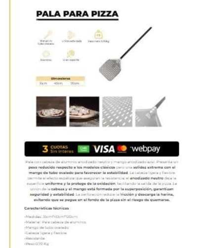 Pala pizza aluminio rectangular