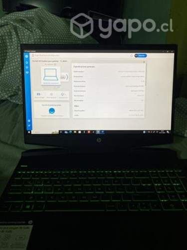 Portátil Hp Pavilion para gaming 15-dk0015la