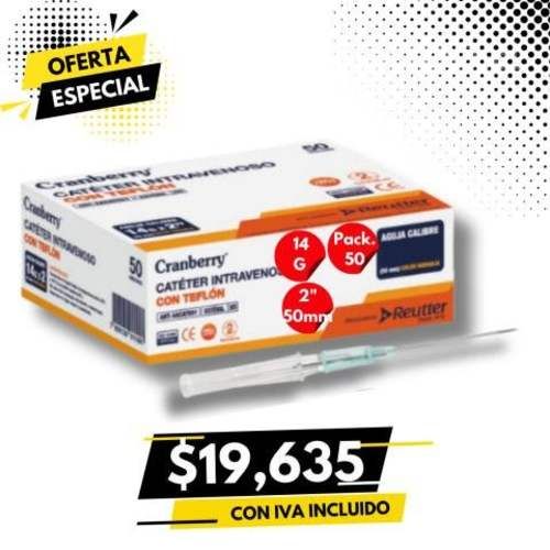 Catéter Intravenoso 14G X 2 In 50 Mm 50 Unidades