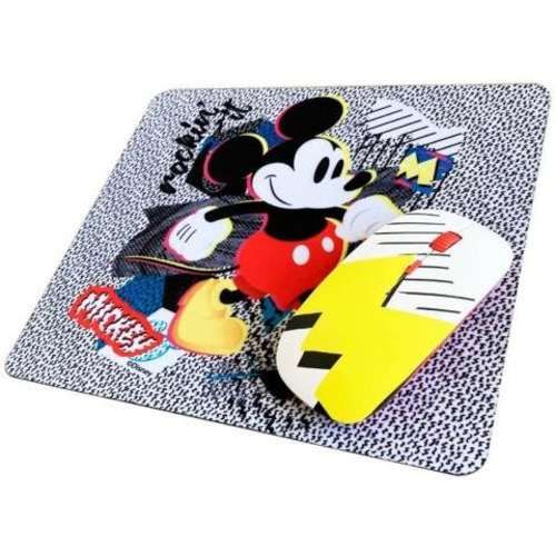 Kit mouse inalambrico y pad mouse mickey
