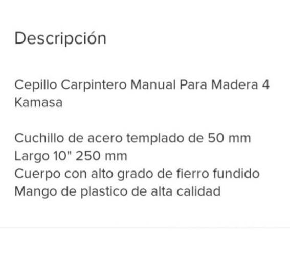 Cepillo carpintero manual