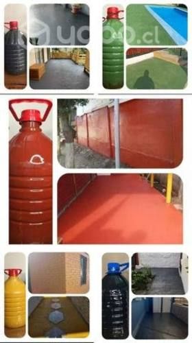 Bidones de pintura para pisos y muros