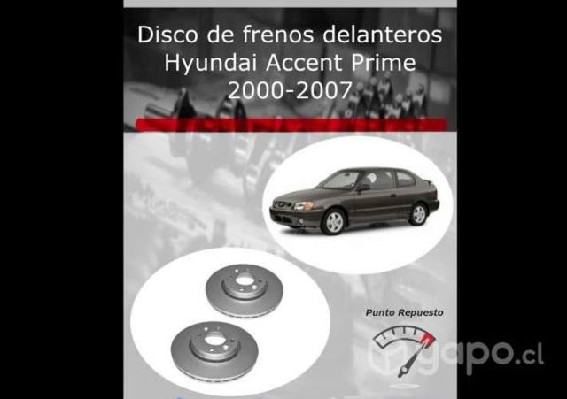 Par de discos de freno Hyundai Accent Prime 00-07