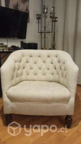 Sillón Chesterfield Capitone Antigüo