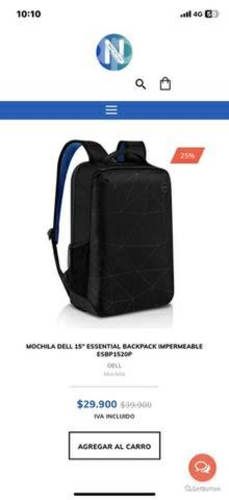 Mochila DELL PARA COMPUTADOR