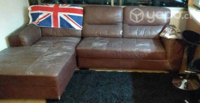 Sofá seccional color café