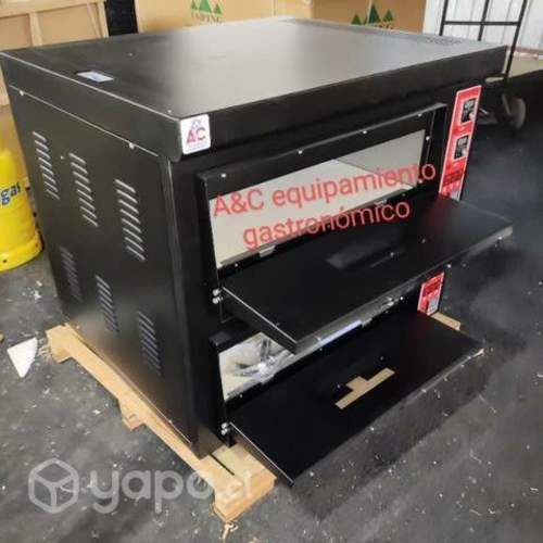 Horno pizzero doble cámara a gas y eléctrico