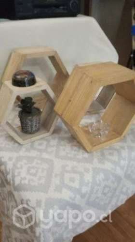 Hexágonos de madera Decorativos