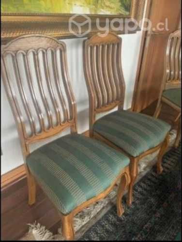 8 sillas de madera con tapiz Precio precio x unid