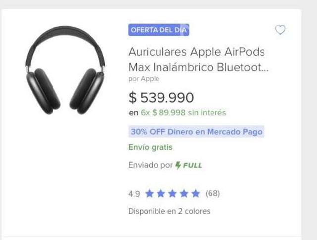 AirPods Max negro