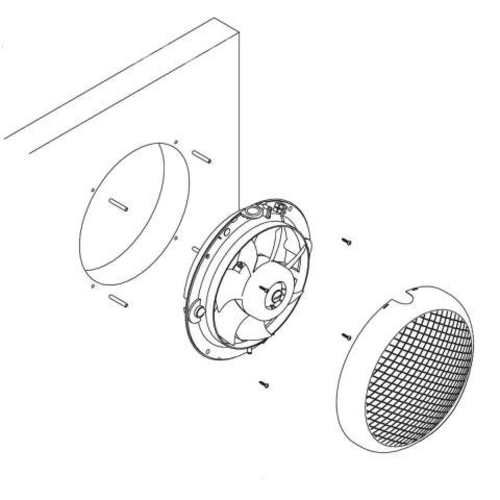 Extractor helicoidal para cristal o pared hcm-180