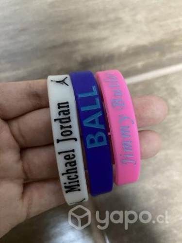 Pack tres pulseras de silicona basketball